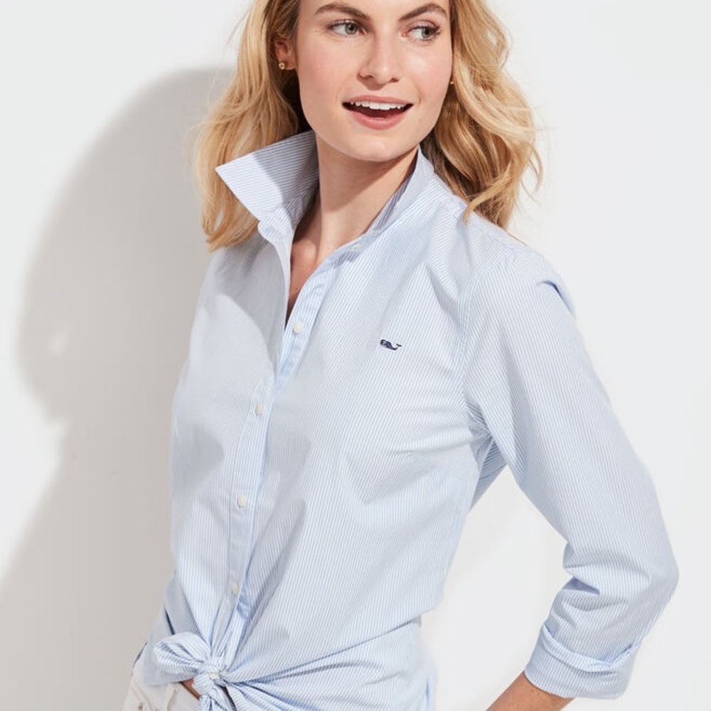 Vineyard Vines Pinstribe Button Down Top